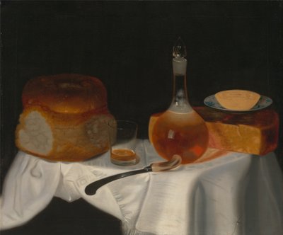 Nature morte de pain, beurre et fromage - George Smith